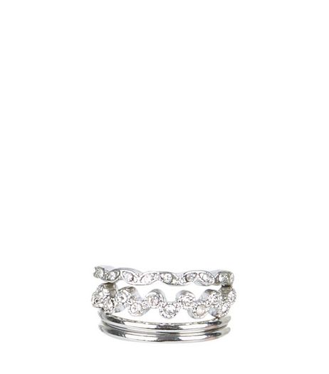 Cystal Diamante Ring Pack | New Look