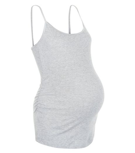 Maternity Grey Strappy Vest | New Look