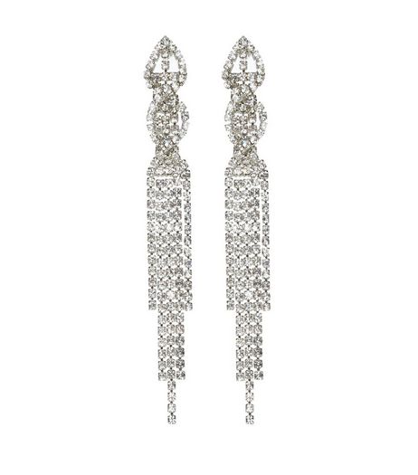 Crystal Diamante Tassel Earrings | New Look