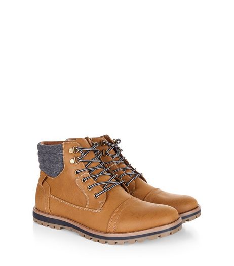 Tan Lace Up Ankle Boots | New Look