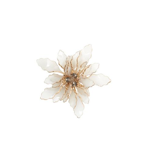 Brown Layered Flower Brooch | New Look