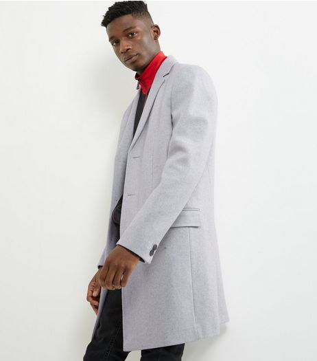 Pale Grey Wool Mix Longline Coat | New Look