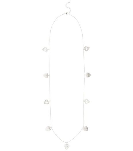 Silver Cut Out Heart Necklace | New Look