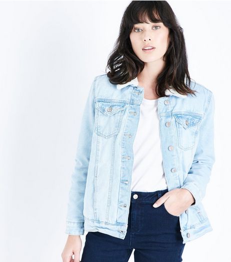 Blue Borg Lined Denim Jacket | New Look