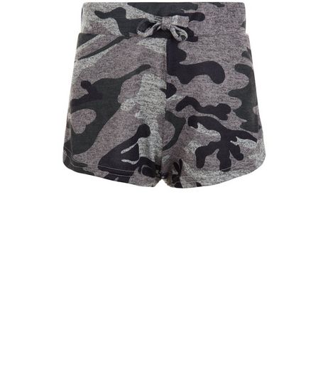 Teens Khaki Camo Print Shorts | New Look