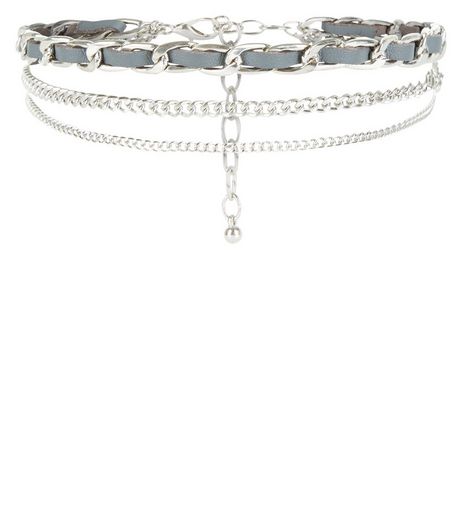 Silver Chunky Chain Layered Choker | New Look