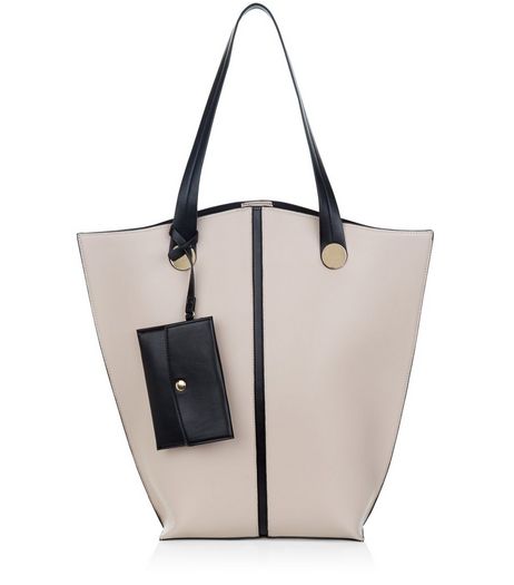 Cream Contrast Trim Tote Bag | New Look