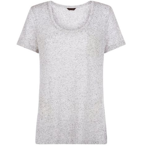 Grey Single Pocket Slub T-Shirt | New Look