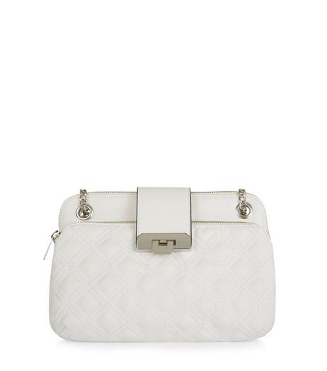 White Quilted Shoulder Bag | New Look
