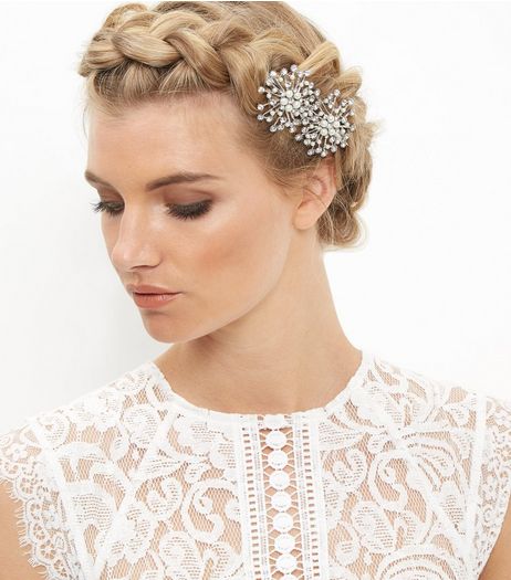 2 Pack Crystal Pearl Hair Clips | New Look