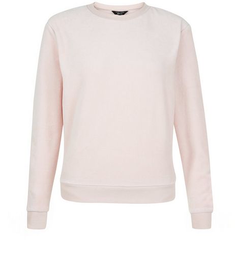 Teens Pink Velour Sweater | New Look