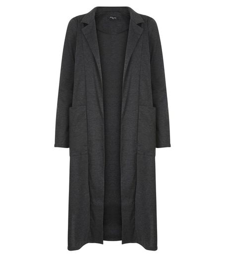 Tall Grey Longline Jacket | New Look