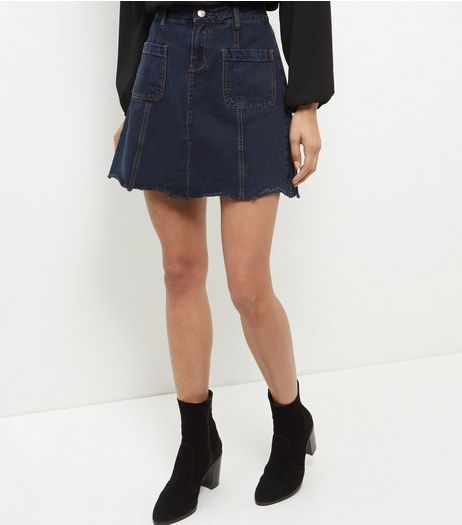 Anita and Green Blue Double Pocket Denim Skirt | New Look