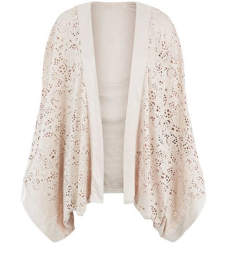 Apricot Stone Laser Cut Out Kimono | New Look