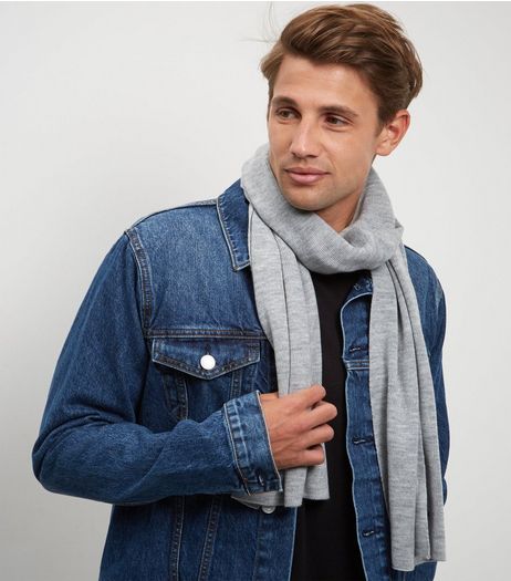 Grey Knitted Scarf | New Look
