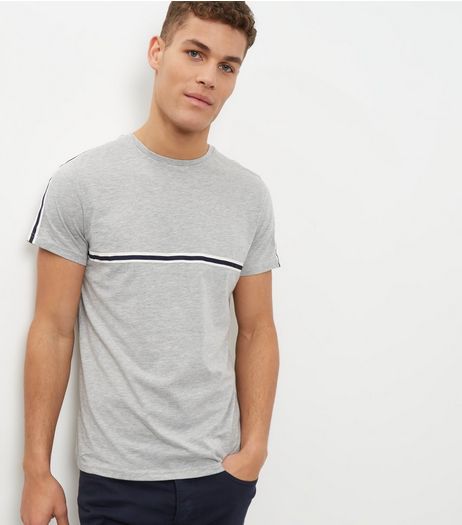 Grey Stripe T-shirt | New Look