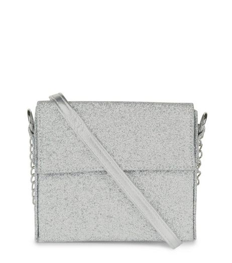 Silver Glitter Shoulder Bag | New Look