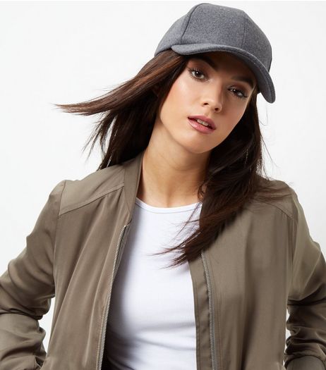 Grey Felt Cap | New Look