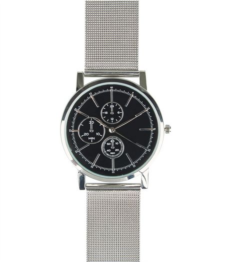 Silver Mesh Strap Watch | New Look