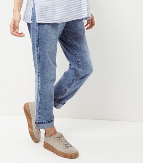 Maternity Blue Straight Leg Jeans | New Look