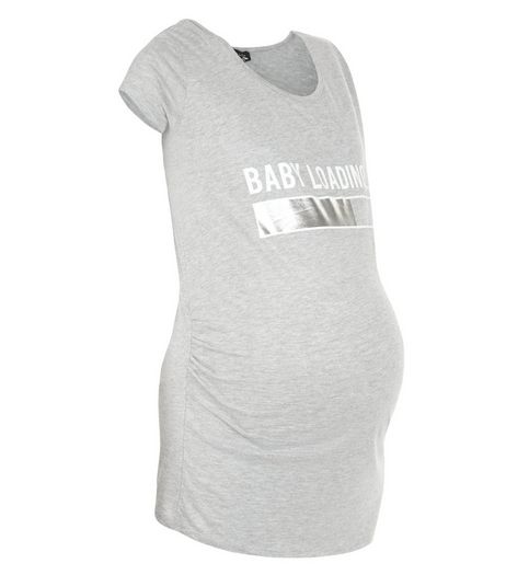 Maternity Grey Baby Loading Print T-Shirt | New Look