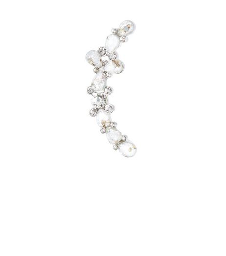 White Diamante Earcuff | New Look