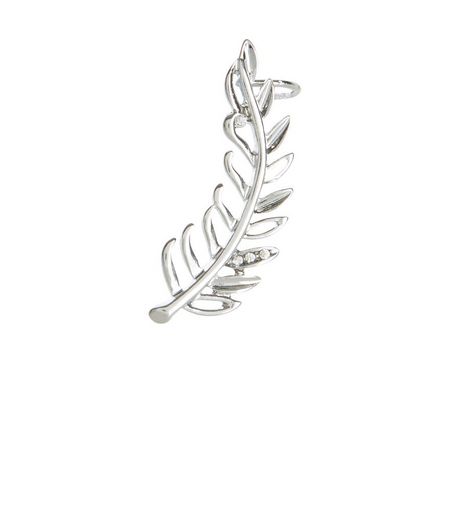 Silver Curled Leaf Earcuff | New Look