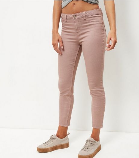 Shell Pink Ankle Grazer Skinny Jeans | New Look