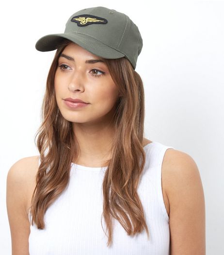 Khaki Military Badge Cap | New Look
