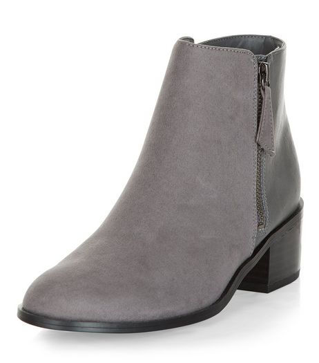 Grey Comfort Suedette Ankle Boots | New Look