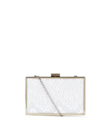 new look white clutch