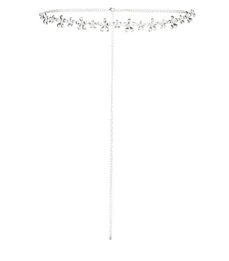 Silver Flower Belt | New Look