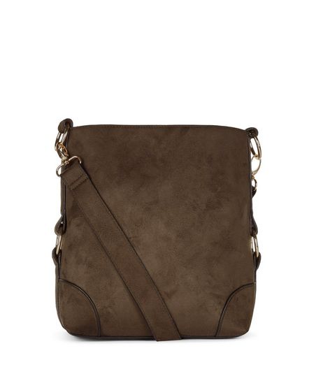 Khaki Suedette Bucket Bag | New Look