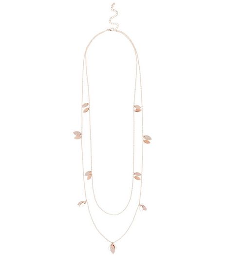 Pink Glitter Oval Layered Necklace | New Look