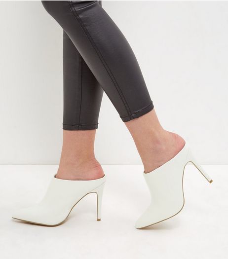 Cream Pointed Mules | New Look