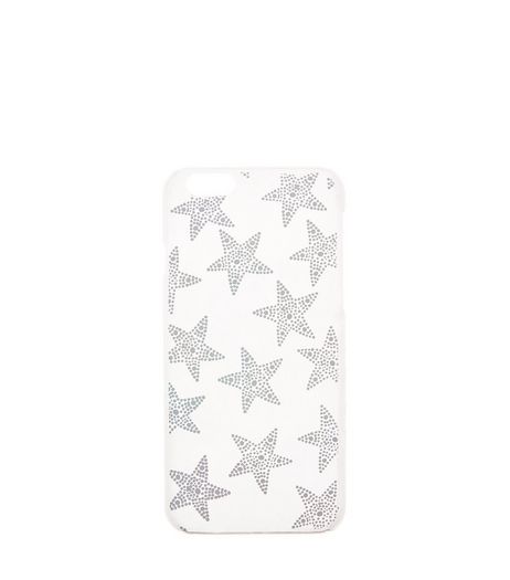 Silver Holographic Star iPhone Case | New Look