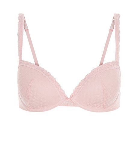 Teens Pink Daisy Lace Trim Bra | New Look