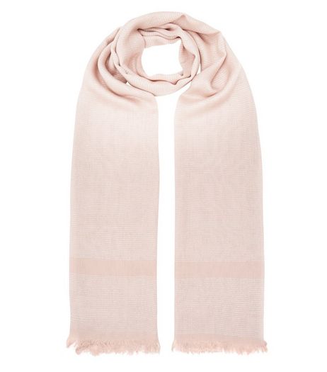 Pink Stripe Metallic Longline Scarf | New Look