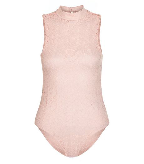 Teens Pink Lace Sleeveless Bodysuit | New Look