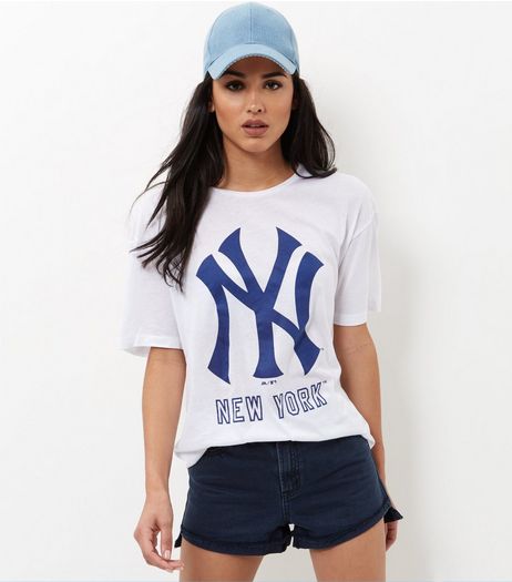 White New York Boyfriend T-Shirt | New Look