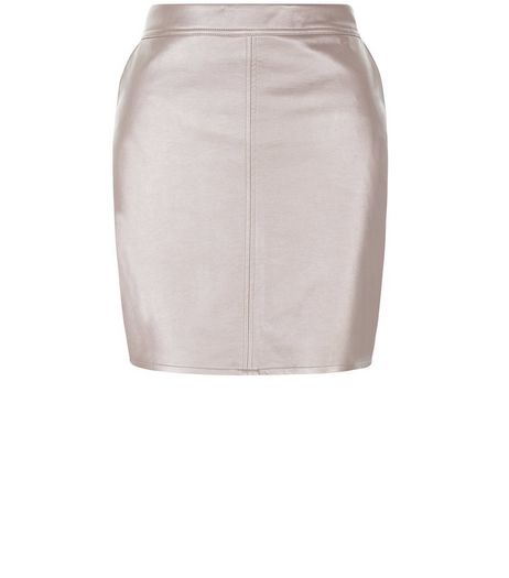 Teens Pink Metallic A-Line Skirt | New Look