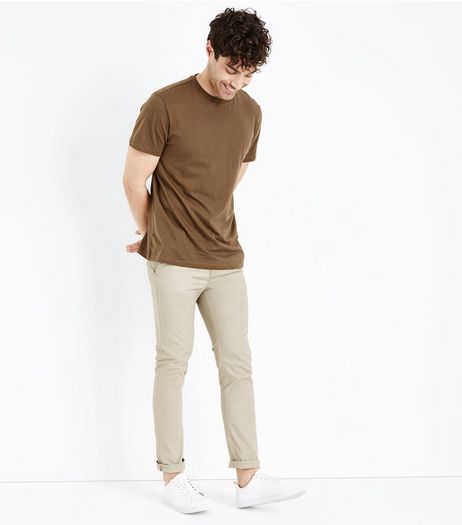 Stone Skinny Chinos | New Look