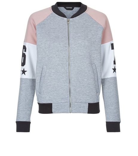 Teens Grey Colour Block Zip Up Hoodie | New Look