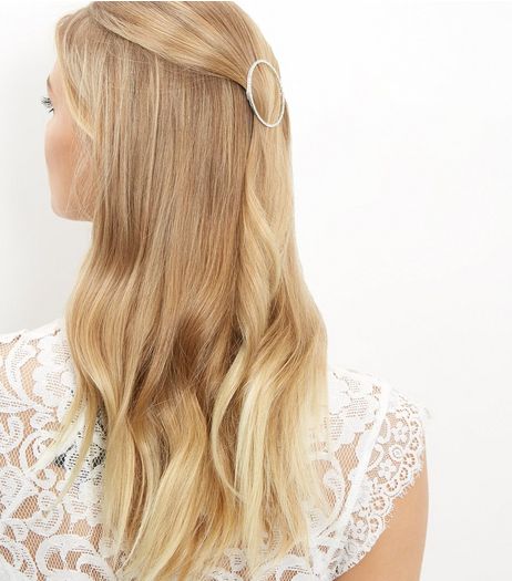Crystal Fine Stone Circle Hair Slide | New Look