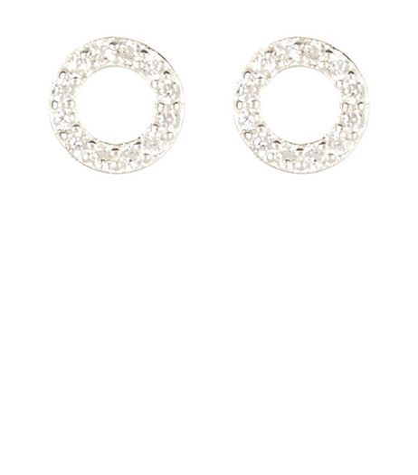 Sterling Silver Cut Out Disc Stud Earrings | New Look