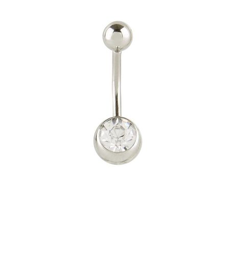 Silver Ball Belly Bar | New Look