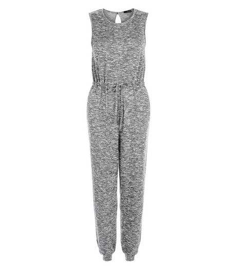 Grey Fine Knit Sleeveless Jumpsuit | New Look