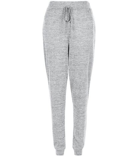 Pale Grey Fine Knit Joggers | New Look