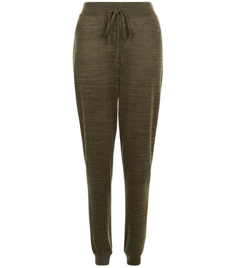 Khaki Fine Knit Joggers | New Look