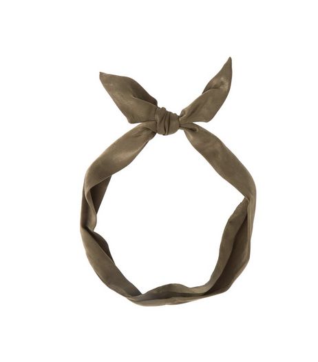 Khaki Satin Neckerchief | New Look